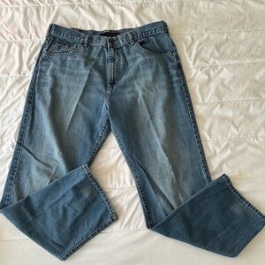 Calvin Klein Blue Relaxed Straight Leg Jeans for Men Size 38